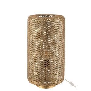 TABLE LAMP ROUND METAL GOLD