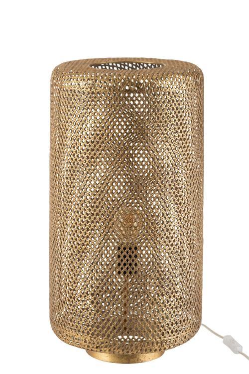 TABLE LAMP ROUND METAL GOLD