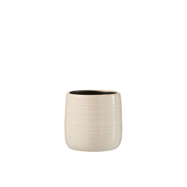 FLOWERPOT REGULAR CERAMIC WHITE SMALL