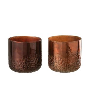HURRICANE MIRROR COPPER/RED GLASS MEDIUM ASSORTMENT OF 2