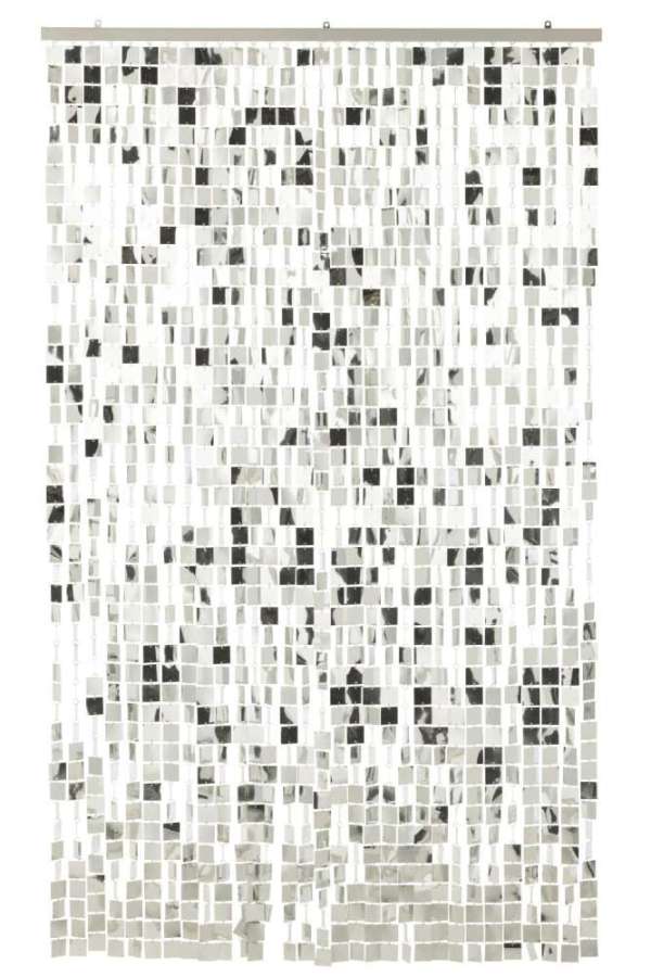 CURTAIN SQUARE PVC SILVER COLORED