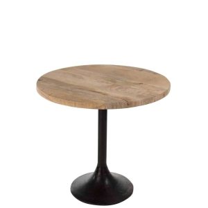 TABLE BAR ROUND WOOD/METAL NATURAL/BLACK