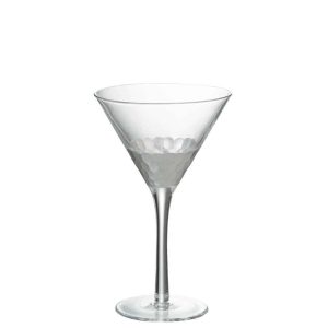 COCKTAIL GLASS TRANSPARENT/SILVER