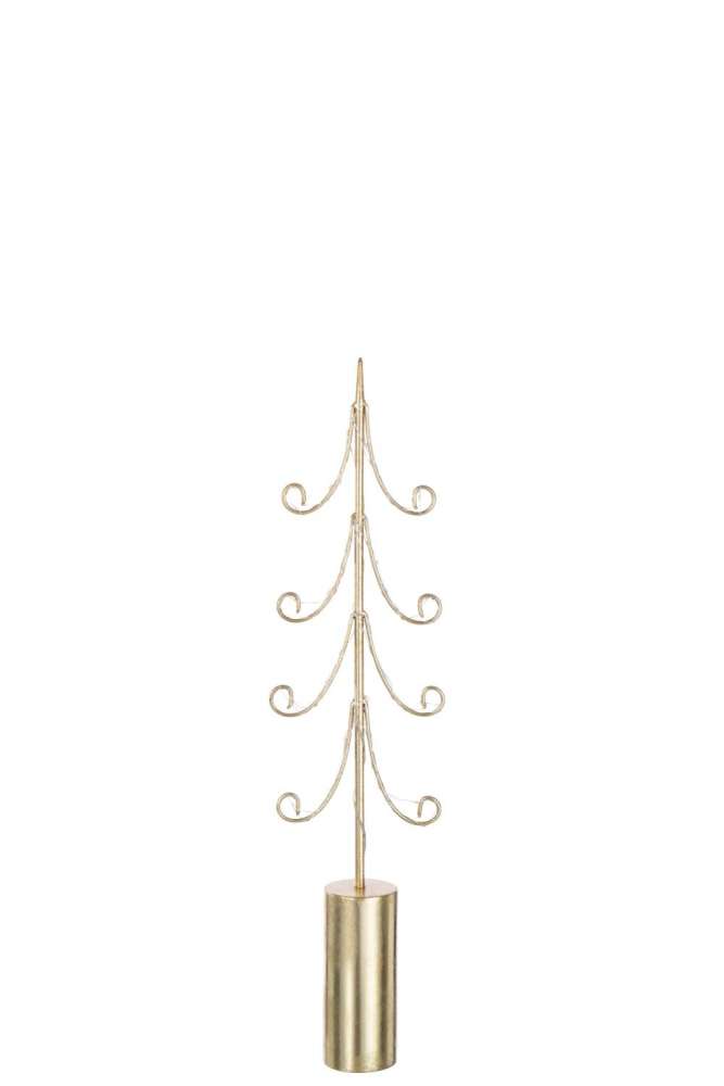 TREE LED CYLINDER BASE  IRON GOLD COLORED MEDIUM