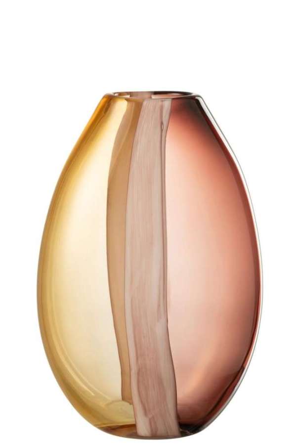 VASE ARUN GLASS BROWN/YELLOW LARGE