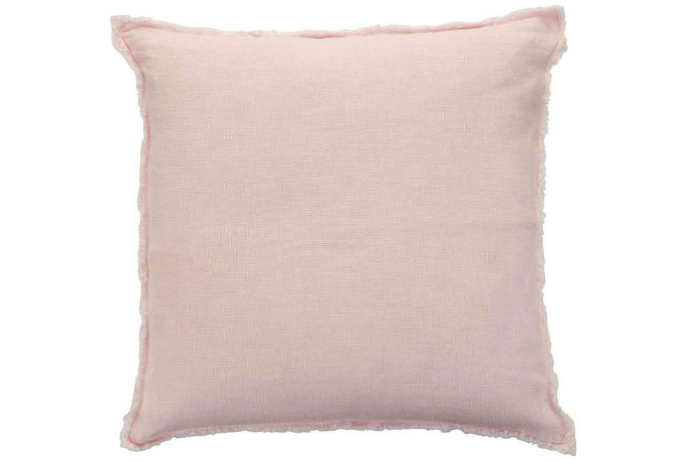 CUSHION STONEWASHED LINEN  PINK
