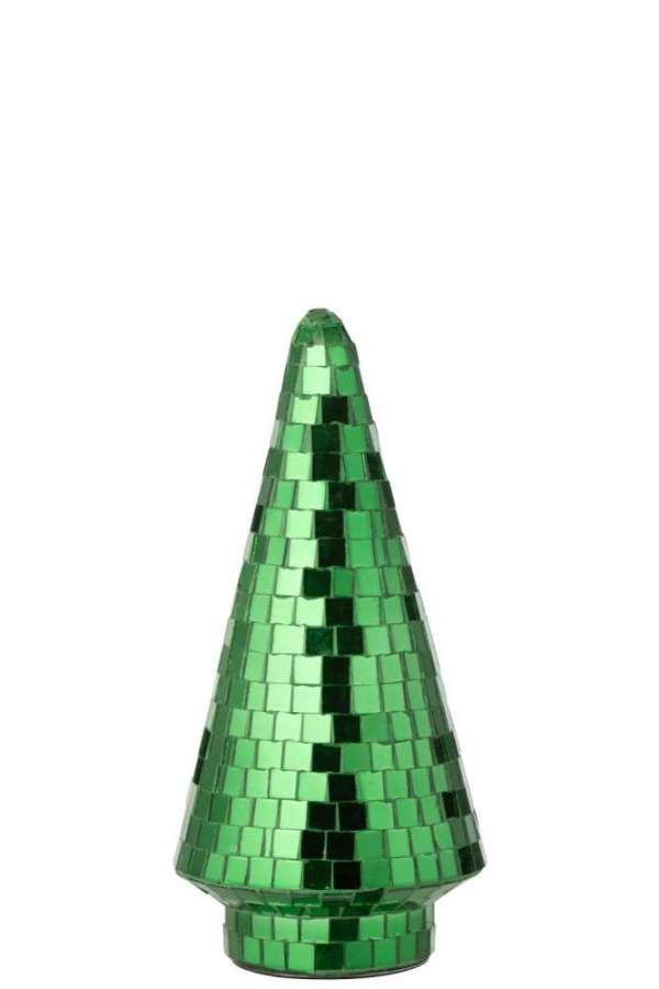 TREE MIRROR GLASS GREEN MEDIUM