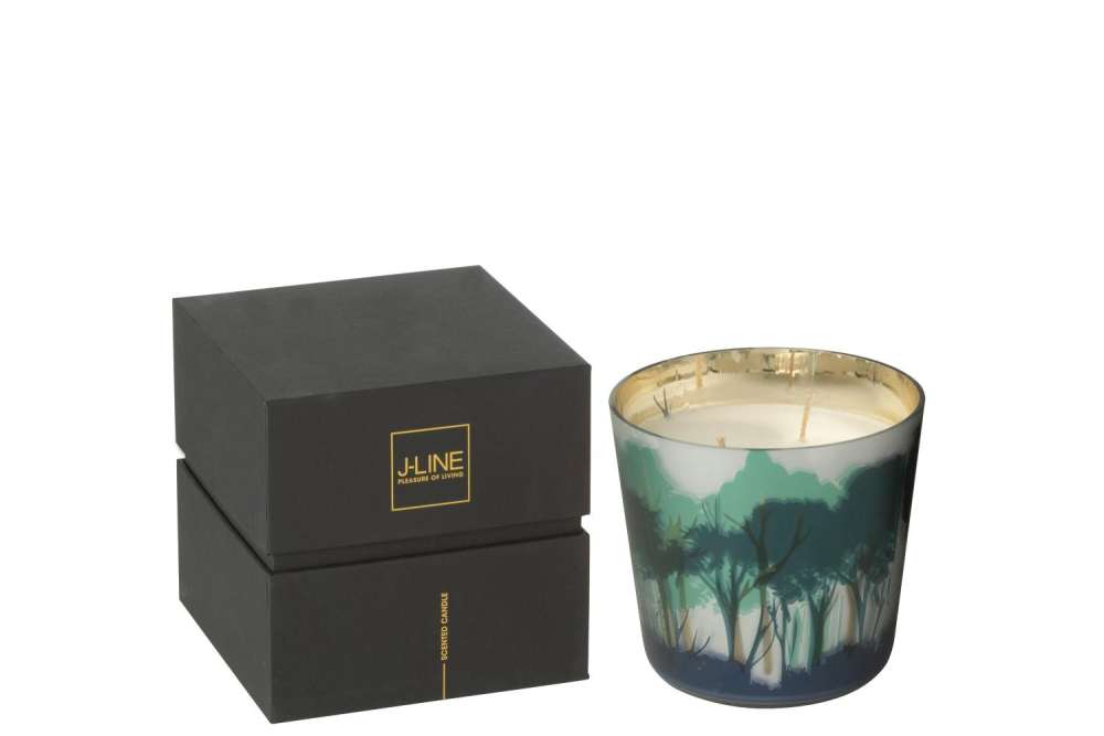 SCENTED CANDLE NOA FOREST SOYA GREEN/GOLD COLORED SMALL-50H