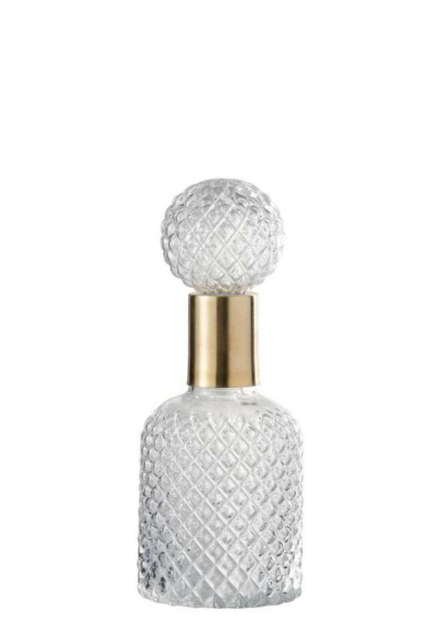 BOTTLE+STOP DECO RELIEF GLASS TRANSPARENT SMALL