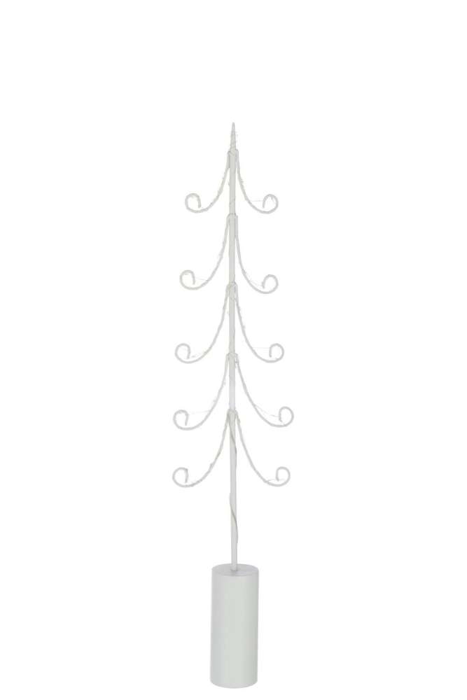 TREE LED CYLINDER BASE  IRON WHITE LARGE