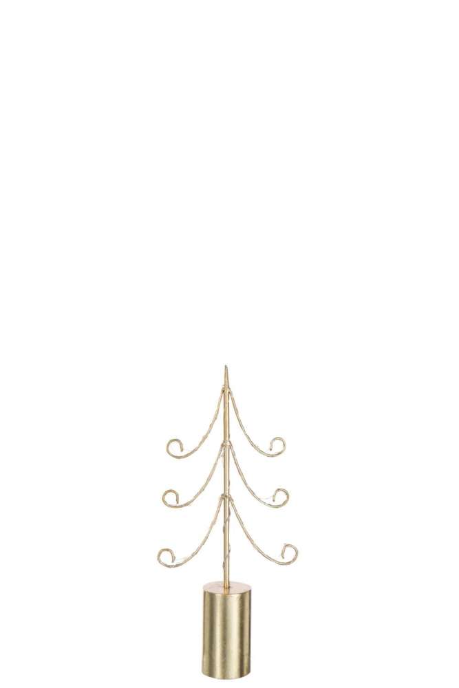 TREE LED CYLINDER BASE  IRON GOLD COLORED SMALL
