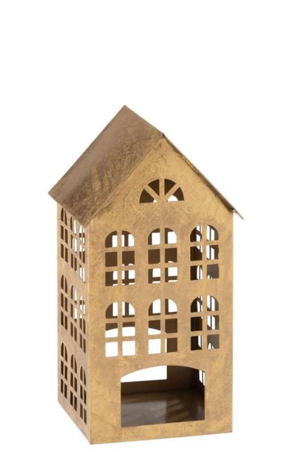 CANDLEHOLDER HOUSE KAPPA IRON GOLD