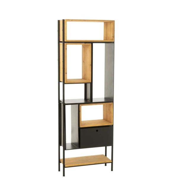 SHELF TINA FIR WOOD/IRON BLACK/NATURAL SMALL