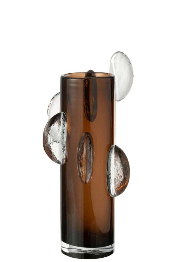 VASE STEGGY GLASS BROWN SMALL