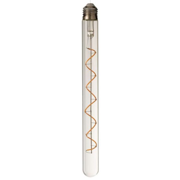 LEDLAMP IN BOX SPIRAL GLASS YELLOW/TRANSPARENT E27