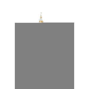 SANTA CLAUS LED TREE IRON GOLD COLORED/WHITE LARGE