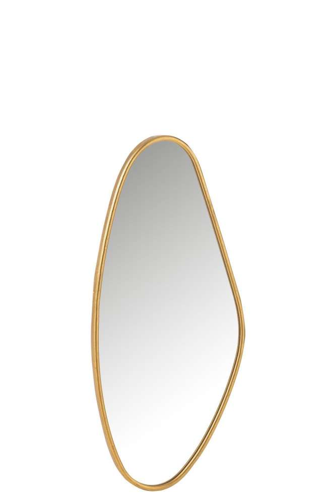 MIRROR ABSTRACT MDF/GLASS GOLD  SMALL