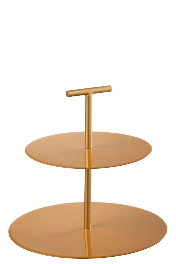 FOOD STAND ROUND METAL OCHRE