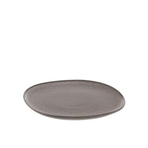 PLATE LOUISE CERAMIC BROWN MEDIUM
