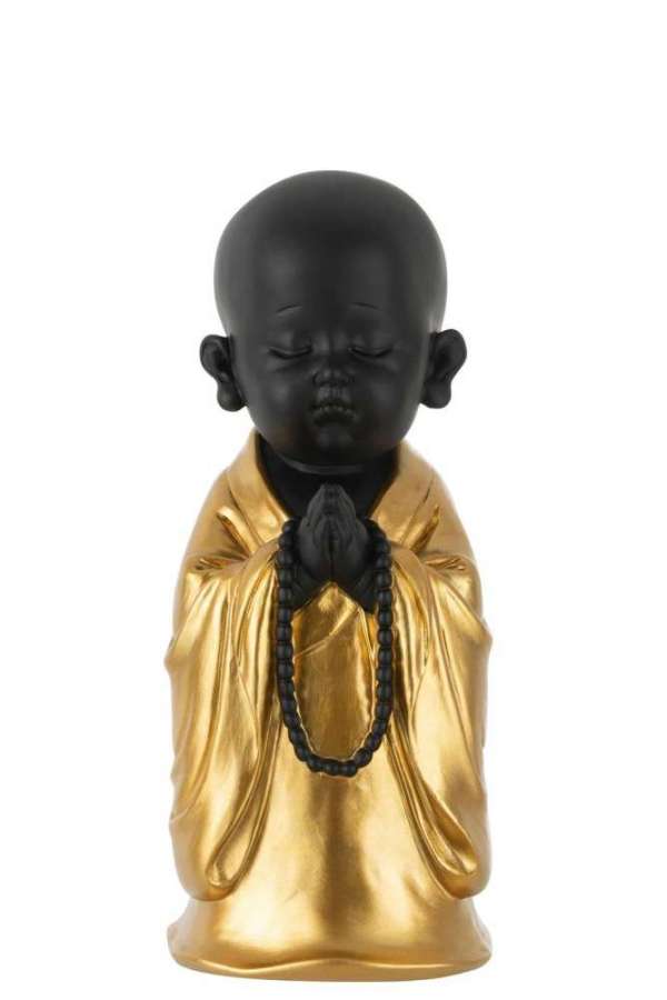 MONK NECKLACE POLYRESIN BLACK/GOLD