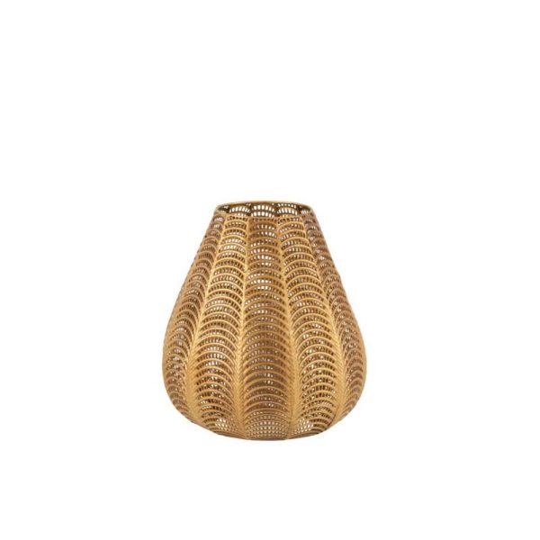 CANDLEHOLDER GALA IRON GOLD LARGE