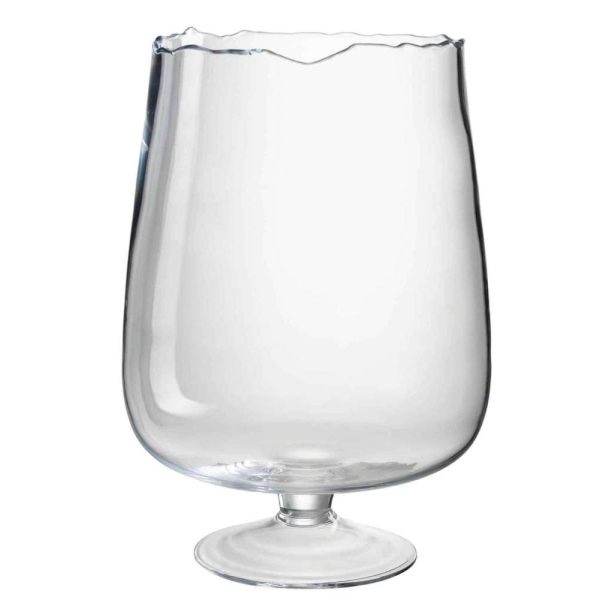 HURRICANE ON FOOT IRREGULAR BORDER GLASS TRANSPARENT LARGE