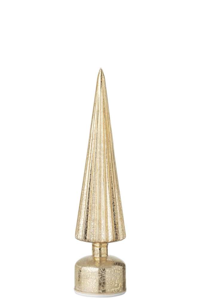 TREE LED TURNING GLASS GOLD COLORED LARGE