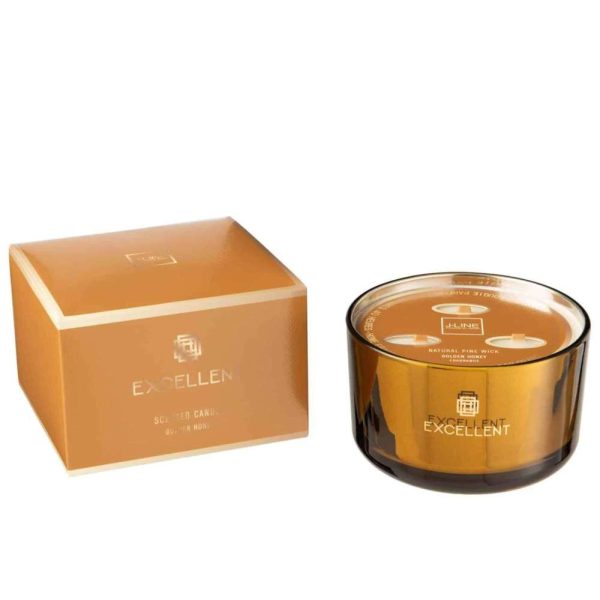 SCENTED CANDLE EXCELLENT GOLDEN HONEY OCHRE LARGE-40U