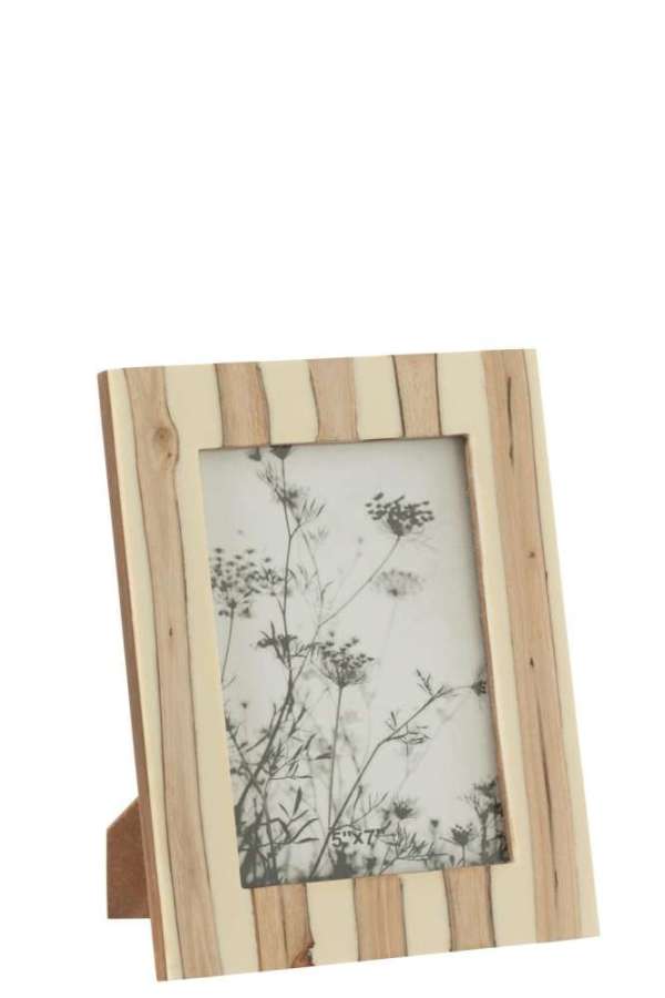 PHOTO FRAME IBI MDF WHITE BROWN LARGE