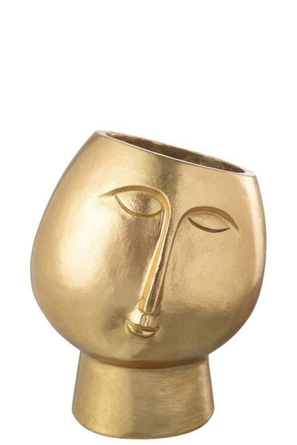FLOWERPOT HEAD ROUND MODERN RESIN GOLD