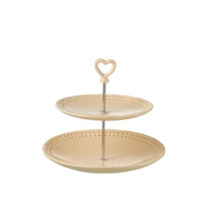 PLATE 2 LAYERS CERAMIC PEACH