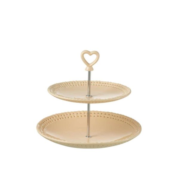 PLATE 2 LAYERS CERAMIC PEACH
