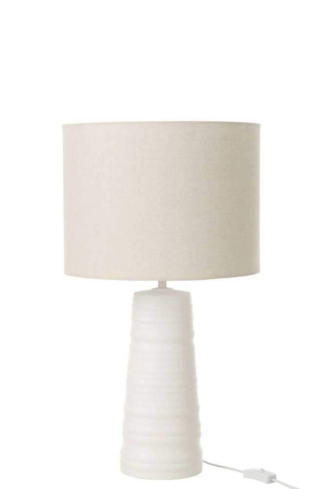 TABLE LAMP CERAMIC WHITE