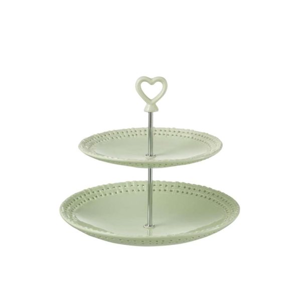 PLATE 2 LAYERS CERAMIC GREEN