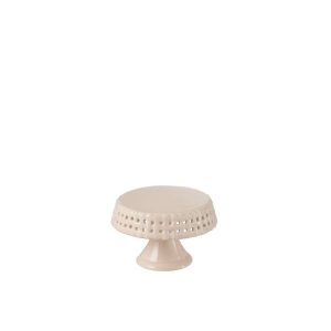 CAKE PLATE CERAMIC PINK SMALL