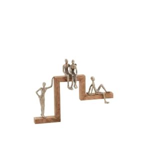 FIGURES 4 RELAX STAIRS ALUMINIUM/MANGO WOOD SILVER/NATURAL