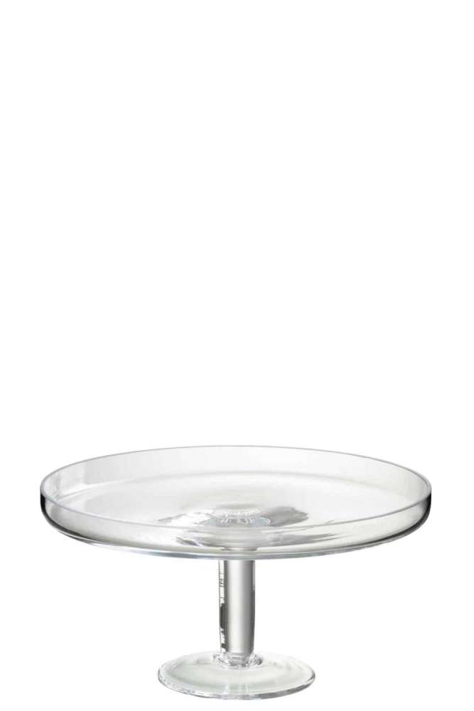 CAKE TRAY ROUND GLASS TRANSPARENT