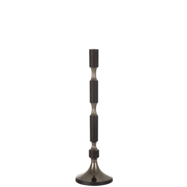 CANDLE HOLDER LEO BLACK/GOLD LARGE
