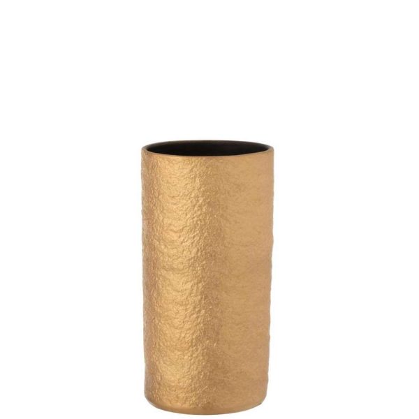 VASE GATSBY CERAMIC GOLD MEDIUM