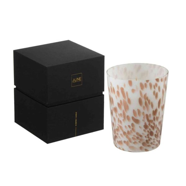 SCENTED CANDLE NOA NEON NIGHT WHITE/GOLD MEDIUM-68H