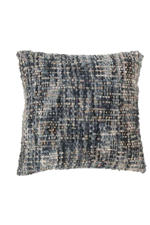CUSHION TWEED POLYESTER/COTTON BLUE/WHITE