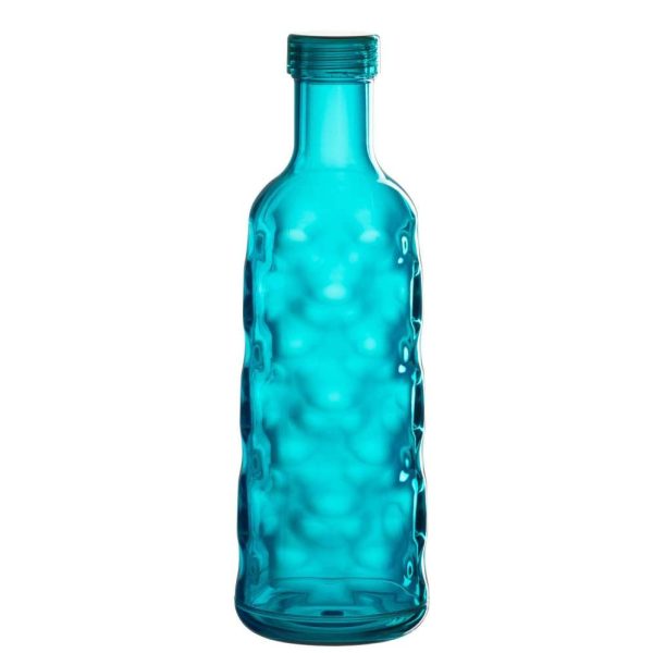 BOTTLE HAMMERED IN GIFTBOX PLASTIC BLUE
