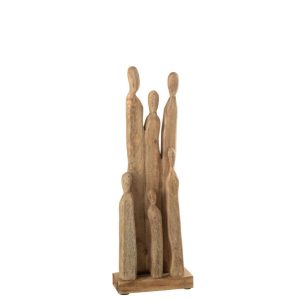 GROUP OF FIGURE WOOD NATURAL