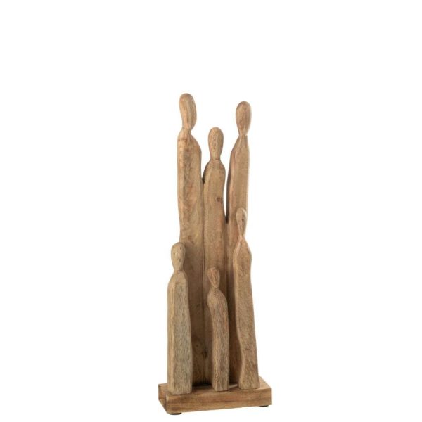 GROUP OF FIGURE WOOD NATURAL