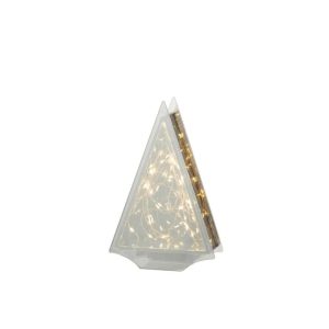 DECORATION LED TRIANGLE GLASS GOLD MEDIUM