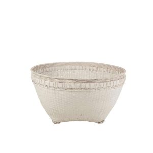 BASKET EXTRA LARGE ROUND RATTAN WHITE