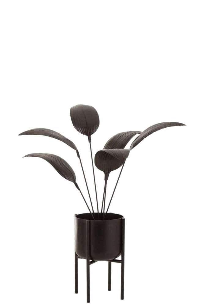 PLANT DECORATION METAL DARK BROWN LARGE