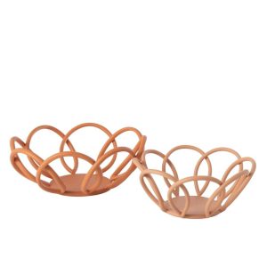 SET OF 2 TRAY KOLI IRON NATURAL/BROWN