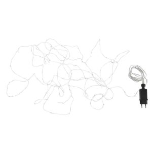 CHRISTMAS LIGHTS WIRE 9M SILVER 90LED WARM WHITE