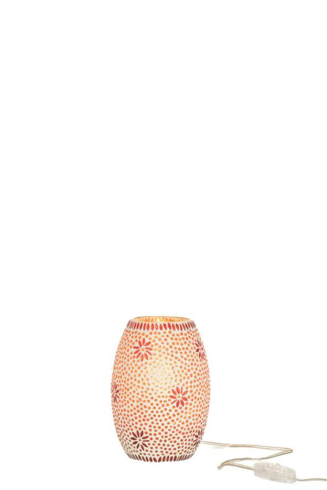 LAMP BRAM GLASS ORANGE SMALL